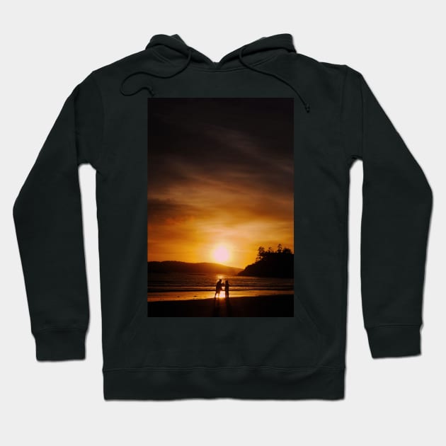 Sunset Long Beach Tofino Vancouver Island Canada Hoodie by AndyEvansPhotos